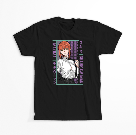 Koszulka Czarna Chainsaw Man WYBIERZ KOLOR KOSZULKI I FASON