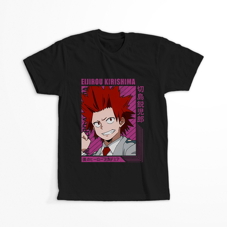 Koszulka Czarna My Hero Academia / Akademia bohaterów - WYBIERZ KOLOR KOSZULKI I FASON