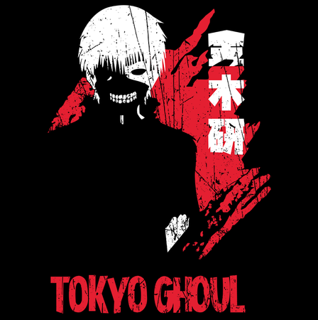 Koszulka Czarna Tokyo Ghoul - WYBIERZ KOLOR KOSZULKI I FASON