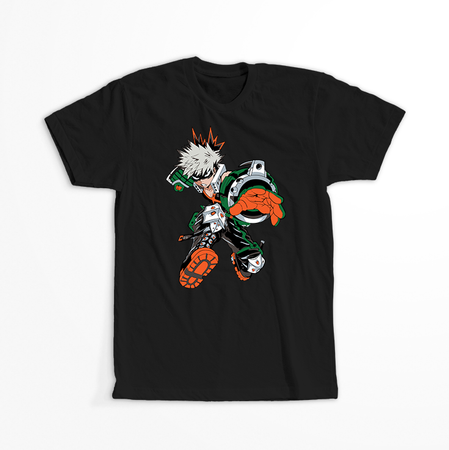 Koszulka Czarna My Hero Academia / Akademia bohaterów - WYBIERZ KOLOR KOSZULKI I FASON