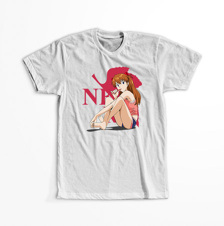 Koszulka Biała Neon Genesis Evangelion - WYBIERZ KOLOR KOSZULKI I FASON