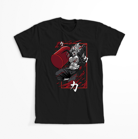 Koszulka Czarna Chainsaw Man WYBIERZ KOLOR KOSZULKI I FASON
