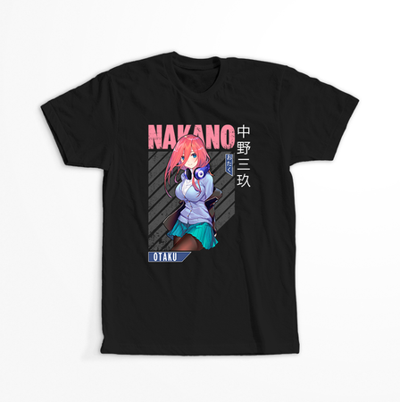 Koszulka Czarna - The Quintessential Quintuplet  - WYBIERZ KOLOR KOSZULKI I FASON