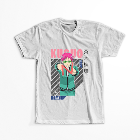 Koszulka Biała Saiki Kusuo no Ψ-nan WYBIERZ KOLOR KOSZULKI I FASON