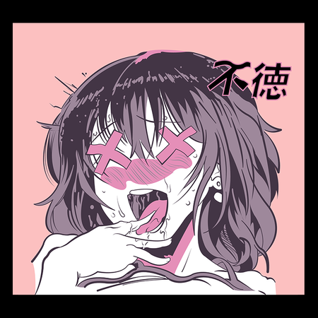 Koszulka Czarna - Hentai Ahegao  - WYBIERZ KOLOR KOSZULKI I FASON