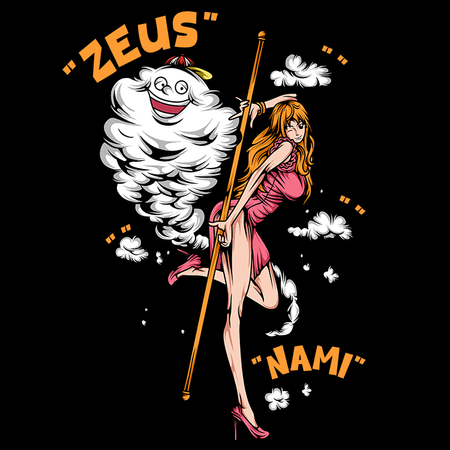 Koszulka Czarna One Piece - WYBIERZ KOLOR KOSZULKI I FASON