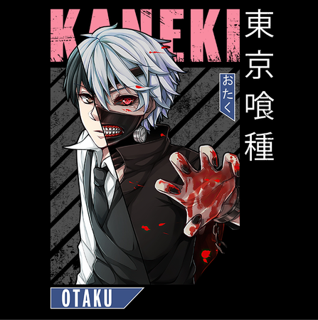 Koszulka Biała Tokyo Ghoul - WYBIERZ KOLOR KOSZULKI I FASON
