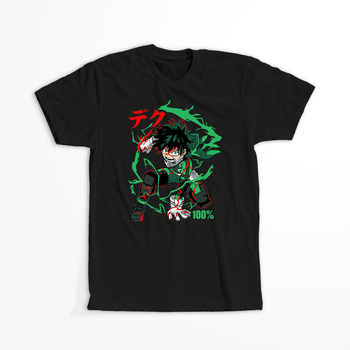 Koszulka Czarna My Hero Academia / Akademia bohaterów - WYBIERZ KOLOR KOSZULKI I FASON