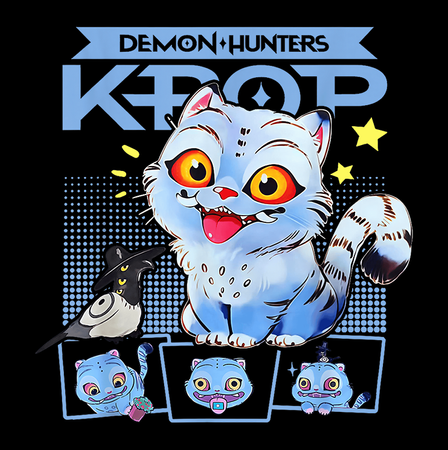Koszulka Czarna KPop Demon Hunters WYBIERZ KOLOR KOSZULKI I FASON