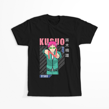 Koszulka Czarna Saiki Kusuo no Ψ-nan WYBIERZ KOLOR KOSZULKI I FASON