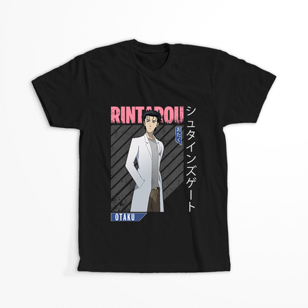 Koszulka Czarna - Steins;Gate - WYBIERZ KOLOR KOSZULKI I FASON