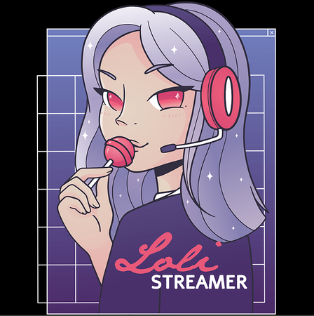 Koszulka Loli Streamer WYBIERZ KOLOR KOSZULKI I FASON