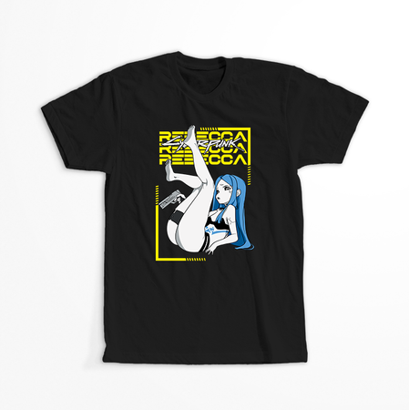 Koszulka Czarna Cyberpunk Edgerunners - WYBIERZ KOLOR KOSZULKI I FASON