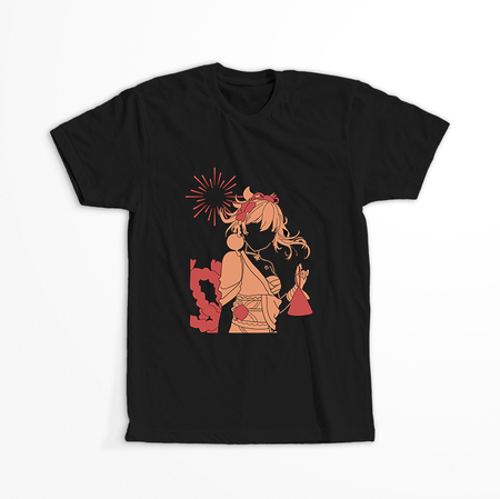 Koszulka Czarna Genshin Impact - Yoimiya - WYBIERZ KOLOR