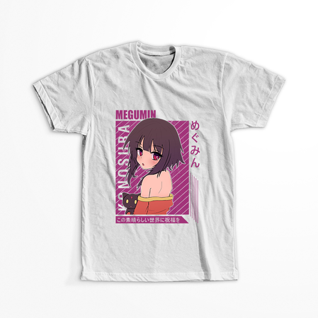 Koszulka Biała KonoSuba: God's Blessing on This Wonderful World! / Kono Subarashii Sekai ni Shukufuku wo! - WYBIERZ KOLOR KOSZULKI I FASON