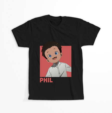 Koszulka Czarna - The Promised Neverland - WYBIERZ KOLOR KOSZULKI I FASON