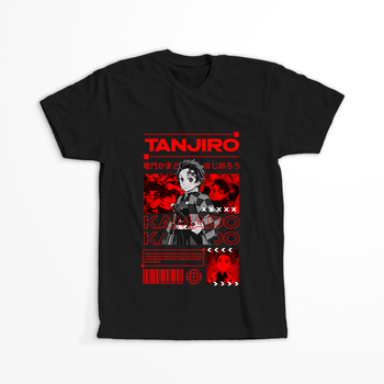 Koszulka Czarna Demon Slayer / Kimetsu no Yaiba / Miecz zabójcy demonów - WYBIERZ KOLOR KOSZULKI I FASON