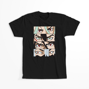 Koszulka Czarna Dr. Stone - WYBIERZ KOLOR KOSZULKI I FASON