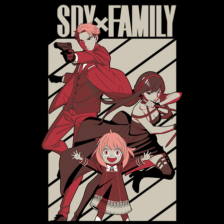 Koszulka Czarna Spy X Family - WYBIERZ KOLOR KOSZULKI I FASON