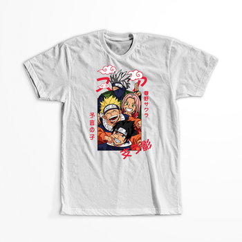 Koszulka Biała Naruto / Boruto - WYBIERZ KOLOR KOSZULKI I FASON