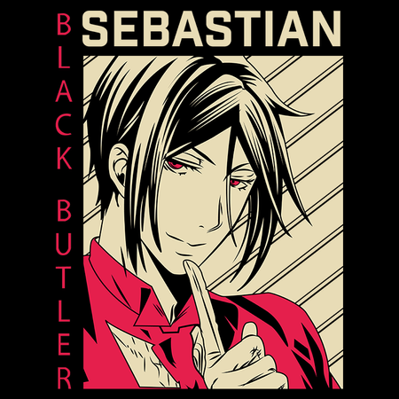 Koszulka Czarna Kuroshitsuji - WYBIERZ KOLOR KOSZULKI I FASON