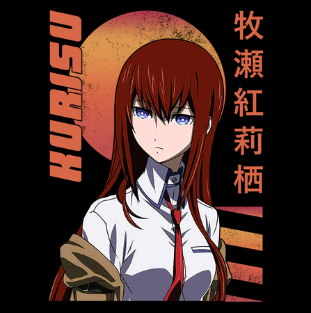 Koszulka Czarna - Steins;Gate - WYBIERZ KOLOR KOSZULKI I FASON