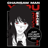 Koszulka Biała  Chainsaw Man WYBIERZ KOLOR KOSZULKI I FASON