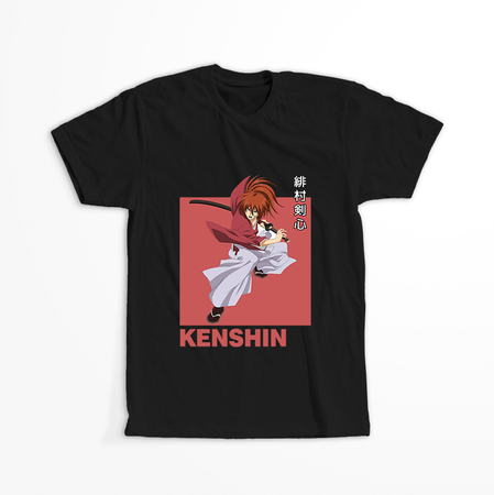 Koszulka Czarna Rurouni Kenshin WYBIERZ KOLOR KOSZULKI I FASON