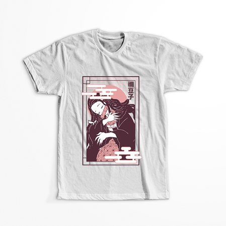 Koszulka Biała Demon Slayer / Kimetsu no Yaiba / Miecz zabójcy demonów - WYBIERZ KOLOR KOSZULKI I FASON