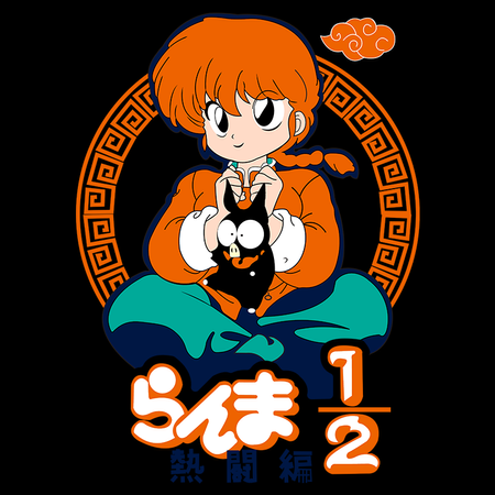 Koszulka Czarna Ranma 1/2 - WYBIERZ KOLOR KOSZULKI I FASON