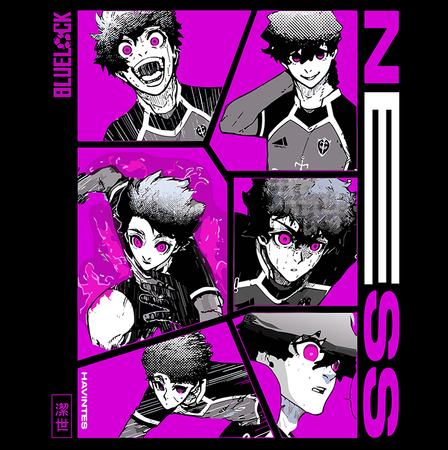 Koszulka Biała - Blue Lock - WYBIERZ KOLOR KOSZULKI I FASON