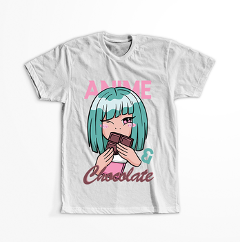 Koszulka Anime chocolate WYBIERZ KOLOR KOSZULKI I FASON