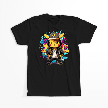 Koszulka Czarna - Pokemon - WYBIERZ KOLOR KOSZULKI I FASON