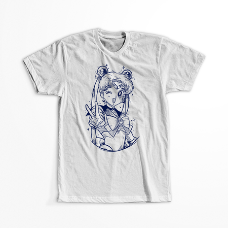 Koszulka Biała - Czarodziejka z księżyca / Sailor Moon - WYBIERZ KOLOR KOSZULKI I FASON