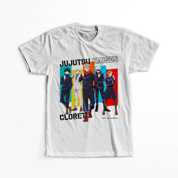 Koszulka Biała Jujutsu Kaisen - WYBIERZ KOLOR KOSZULKI I FASON