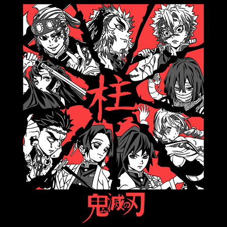 Koszulka Biała Demon Slayer / Kimetsu no Yaiba / Miecz zabójcy demonów - WYBIERZ KOLOR KOSZULKI I FASON