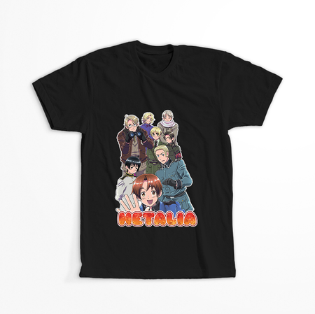 Koszulka Czarna Axis Powers Hetalia - WYBIERZ KOLOR KOSZULKI I FASON