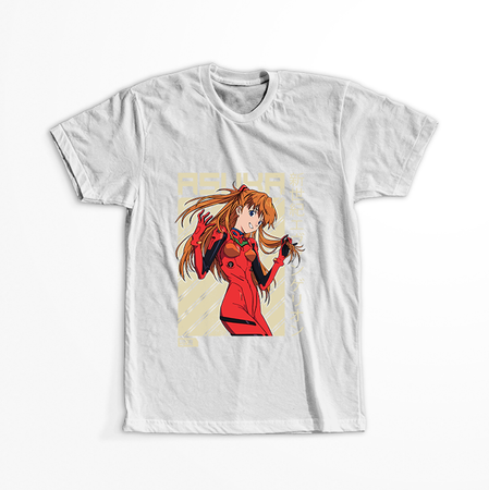 Koszulka Biała Neon Genesis Evangelion - WYBIERZ KOLOR KOSZULKI I FASON