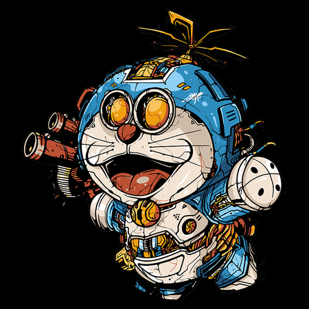 Koszulka Biała Doreamon - WYBIERZ KOLOR KOSZULKI I FASON