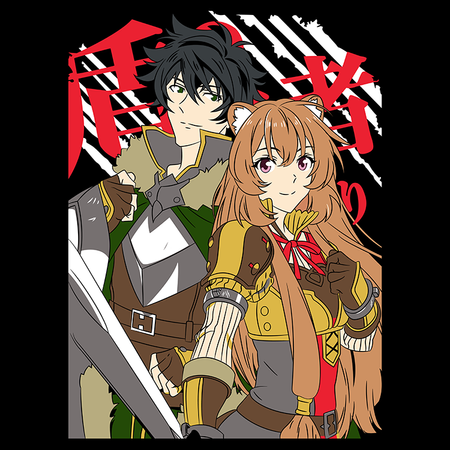Koszulka Czarna - The Rising of the Shield Hero - WYBIERZ KOLOR KOSZULKI I FASON