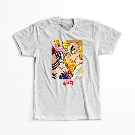 Koszulka Biała Demon Slayer / Kimetsu no Yaiba / Miecz zabójcy demonów - WYBIERZ KOLOR KOSZULKI I FASON