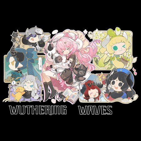 Koszulka Czarna Wuthering Waves - WYBIERZ FASON I KOLOR KOSZULKI 