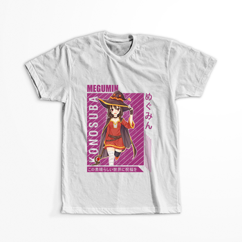 Koszulka Biała KonoSuba: God's Blessing on This Wonderful World! / Kono Subarashii Sekai ni Shukufuku wo! - WYBIERZ KOLOR KOSZULKI I FASON