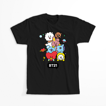 Koszulka Czarna BTS - WYBIERZ KOLOR KOSZULKI I FASON