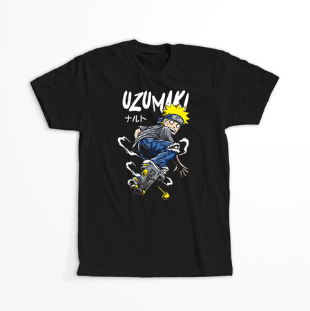 Koszulka Czarna Naruto / Boruto - WYBIERZ KOLOR KOSZULKI I FASON