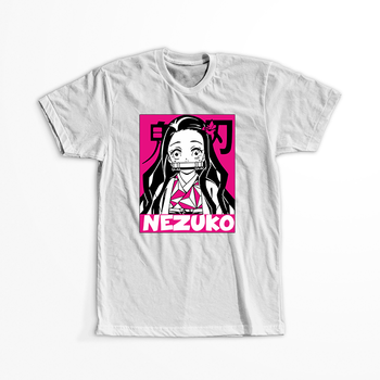 Koszulka Biała Demon Slayer / Kimetsu no Yaiba / Miecz zabójcy demonów - WYBIERZ KOLOR KOSZULKI I FASON