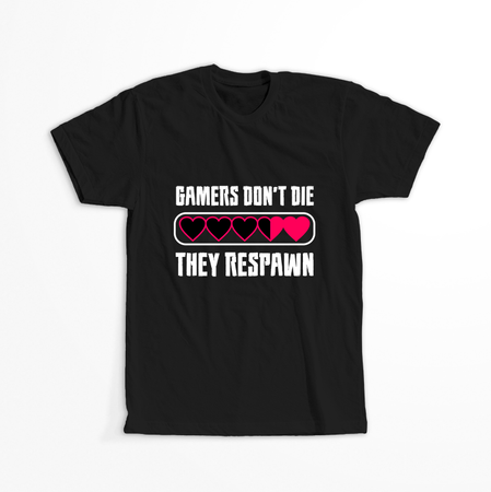 Koszulka Gamer don't die, they respawn WYBIERZ KOLOR KOSZULKI I FASON