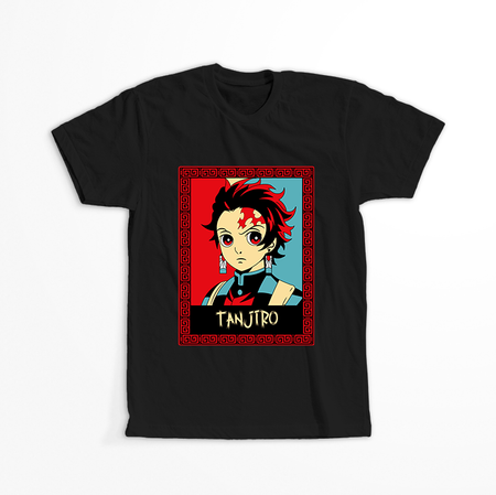 Koszulka Czarna Demon Slayer / Kimetsu no Yaiba / Miecz zabójcy demonów - WYBIERZ KOLOR KOSZULKI I FASON