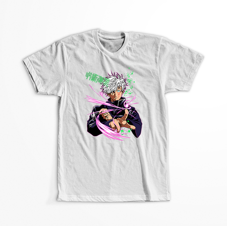 Koszulka Biała Jujutsu Kaisen - WYBIERZ KOLOR KOSZULKI I FASON