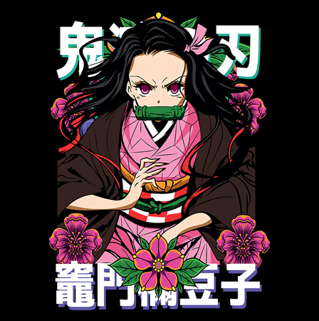 Koszulka Biała Demon Slayer / Kimetsu no Yaiba / Miecz zabójcy demonów - WYBIERZ KOLOR KOSZULKI I FASON